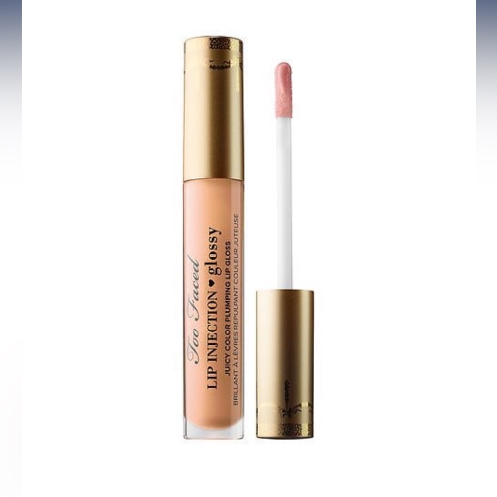 FULL SIZE TOO FACED LIP INJECTION GLOSSY PLUMPING LIP GLOSS IN SHADE MILKSHAKE